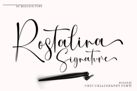 Rostalina Signature: The Dancing Calligraphy Font for Modern Creators