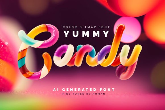 Yummy Candy: Integrating AI-Generated Color Fonts into Your Creative Workflow